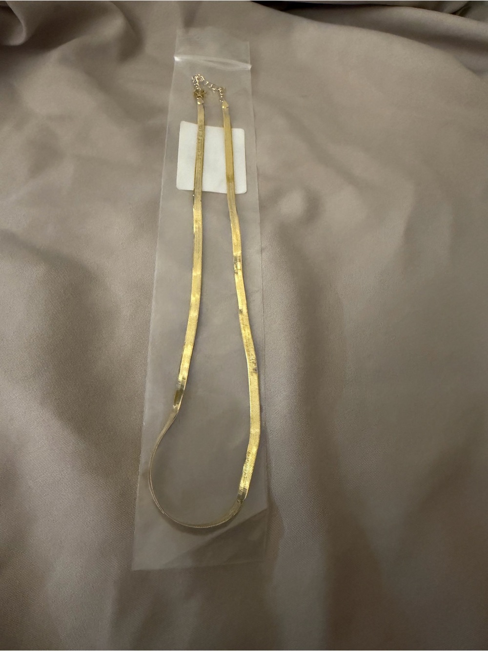 Gold-toned Flat Necklace - Women's Jewelry